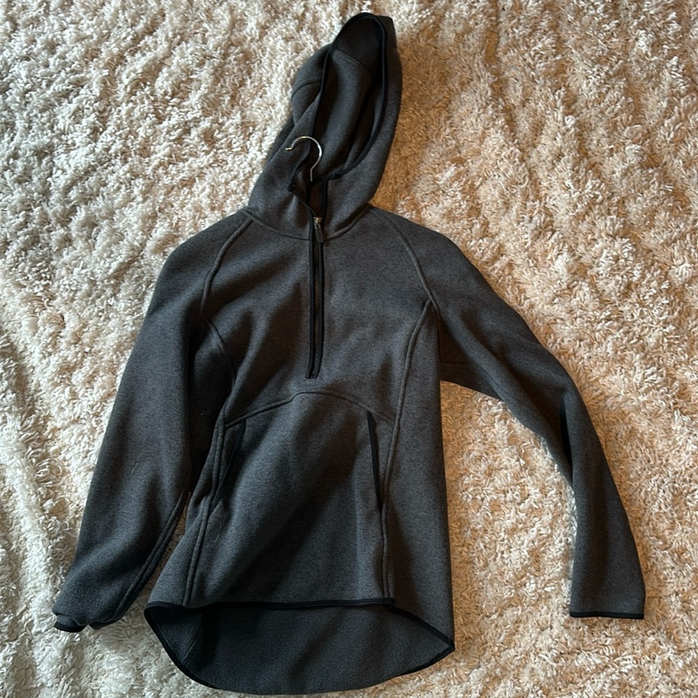 Lululemon Fleece &  Black Knit Pullover w/ Hood